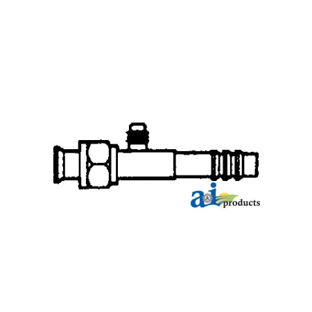 A & I Products Straight Female Flare Barb Fitting W/ R12 1/4" Service Port 0" x0" x0" A-461-676